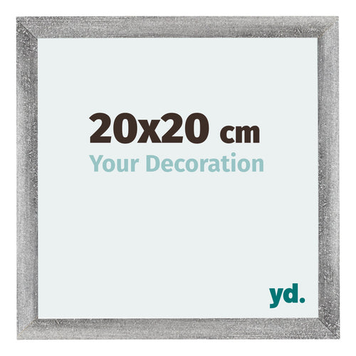 Mura MDF Bilderrahmen 20x20cm Grau Gewischt Vorne Messe | Yourdecoration.at