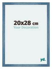 Mura MDF Bilderrahmen 20x28cm Hell Blau Geveegd Vorne Messe | Yourdecoration.at