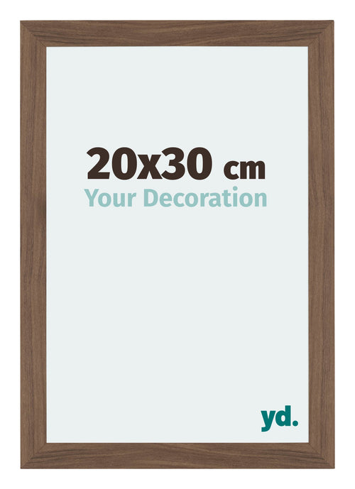 Mura MDF Bilderrahmen 20x30cm Nussbaum Dunkel Vorne Messe | Yourdecoration.at