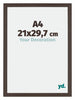 Mura MDF Bilderrahmen 21x29 7cm A4 Eiche Dunkel Vorne Messe | Yourdecoration.at