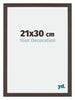 Mura MDF Bilderrahmen 21x30cm Eiche Dunkel Vorne Messe | Yourdecoration.at