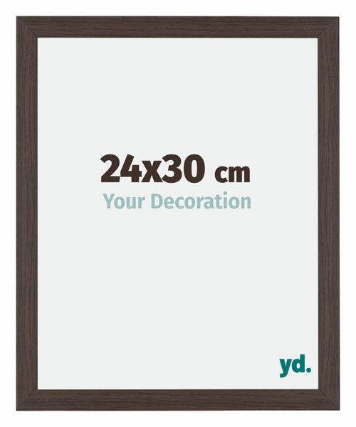 Mura MDF Bilderrahmen 24x30cm Eiche Dunkel Vorne Messe | Yourdecoration.at