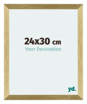 Mura MDF Bilderrahmen 24x30cm Gold Glanz Vorne Messe | Yourdecoration.at