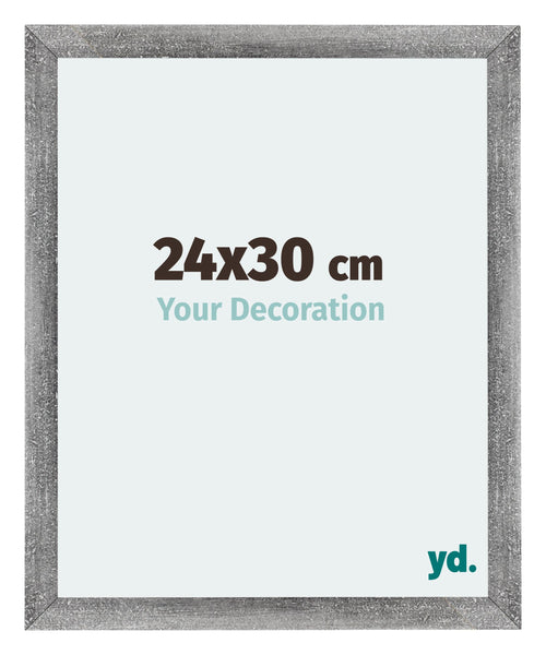 Mura MDF Bilderrahmen 24x30cm Grau Gewischt Vorne Messe | Yourdecoration.at