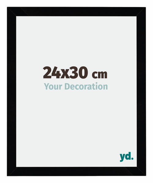 Mura MDF Bilderrahmen 24x30cm Schwarz Hochglanz Vorne Messe | Yourdecoration.at