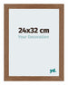 Mura MDF Bilderrahmen 24x32cm Eiche Rustikal Vorne Messe | Yourdecoration.at