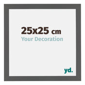 Mura MDF Bilderrahmen 25x25cm Antrazit Vorne Messe | Yourdecoration.at