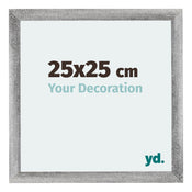 Mura MDF Bilderrahmen 25x25cm Grau Gewischt Vorne Messe | Yourdecoration.at