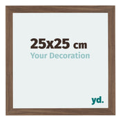 Mura MDF Bilderrahmen 25x25cm Nussbaum Dunkel Vorne Messe | Yourdecoration.at