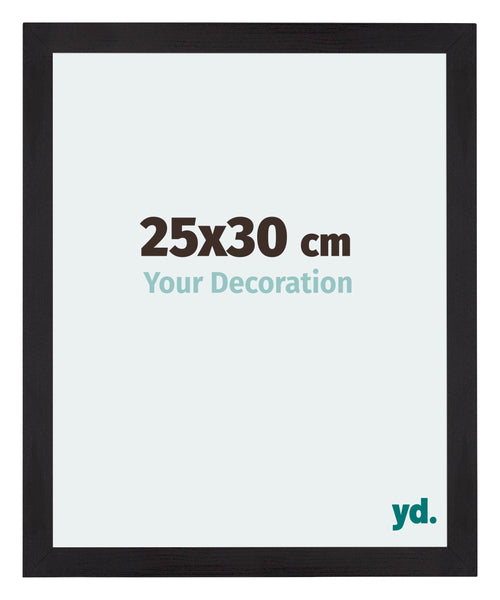 Mura MDF Bilderrahmen 25x30cm Schwarz Gemasert Vorne Messe | Yourdecoration.at