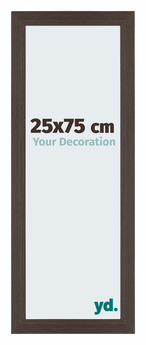 Mura MDF Bilderrahmen 25x75cm Eiche Dunkel Vorne Messe | Yourdecoration.at