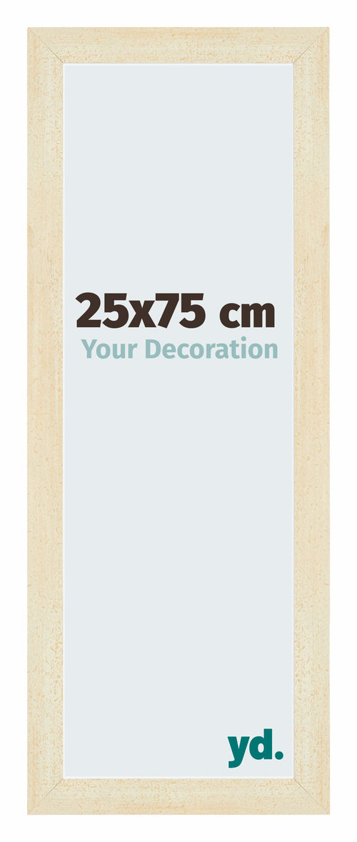 Mura MDF Bilderrahmen 25x75cm Sand Gewischt Vorne Messe | Yourdecoration.at