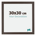 Mura MDF Bilderrahmen 30x30cm Eiche Dunkel Vorne Messe | Yourdecoration.at