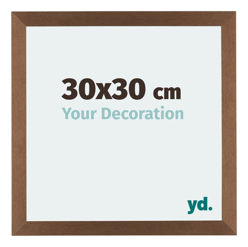 Mura MDF Bilderrahmen 30x30cm Kupfer Dekor Vorne Messe | Yourdecoration.at