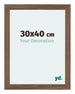 Mura MDF Bilderrahmen 30x40cm Nussbaum Dunkel Vorne Messe | Yourdecoration.at