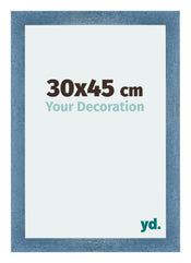 Mura MDF Bilderrahmen 30x45cm Hell Blau Geveegd Vorne Messe | Yourdecoration.at