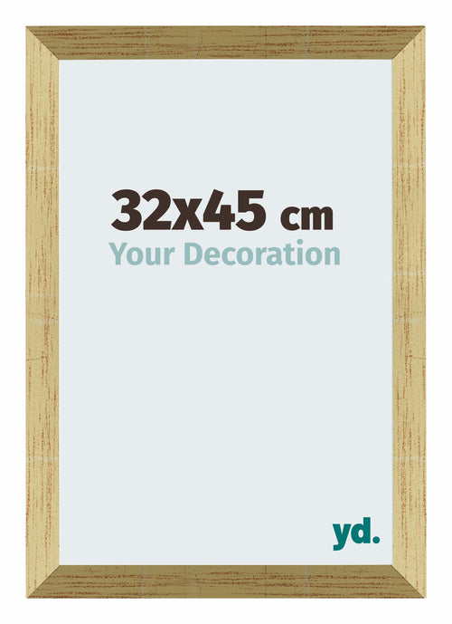 Mura MDF Bilderrahmen 32x45cm Goldglanz Vorne Messe | Yourdecoration.at