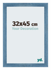 Mura MDF Bilderrahmen 32x45cm Hellblau Gewischt Vorne Messe | Yourdecoration.at