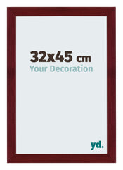 Mura MDF Bilderrahmen 32x45cm Weinrot Gewischt Vorne Messe | Yourdecoration.at