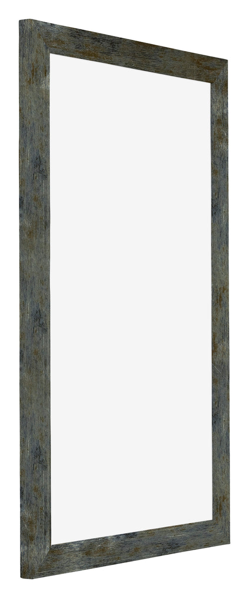 Mura MDF Bilderrahmen 33x48cm Blau Gold Meliert Vorne Schrag | Yourdecoration.at