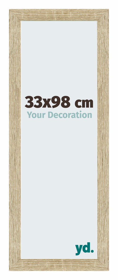 Mura MDF Bilderrahmen 33x98cm Sonoma Eiche Vorne Messe | Yourdecoration.at