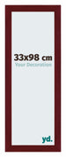 Mura MDF Bilderrahmen 33x98cm Weinrot Gewischt Vorne Messe | Yourdecoration.at