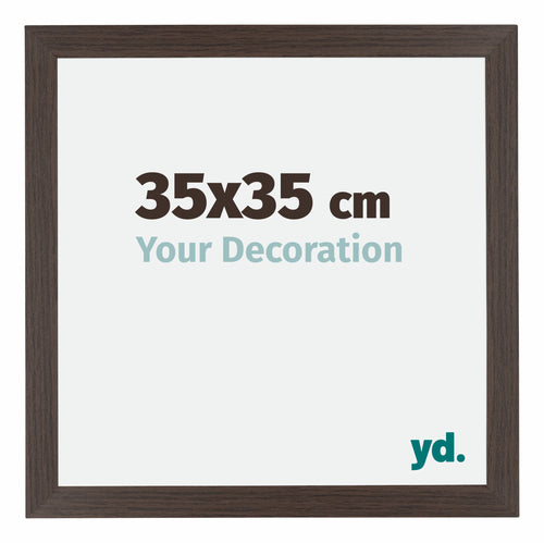 Mura MDF Bilderrahmen 35x35cm Eiche Dunkel Vorne Messe | Yourdecoration.at