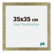 Mura MDF Bilderrahmen 35x35cm Gold Antik Vorne Messe | Yourdecoration.at