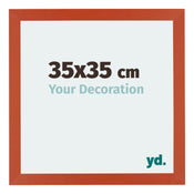 Mura MDF Bilderrahmen 35x35cm Orange Vorne Messe | Yourdecoration.at