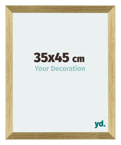 Mura MDF Bilderrahmen 35x45cm Gold Glanz Vorne Messe | Yourdecoration.at