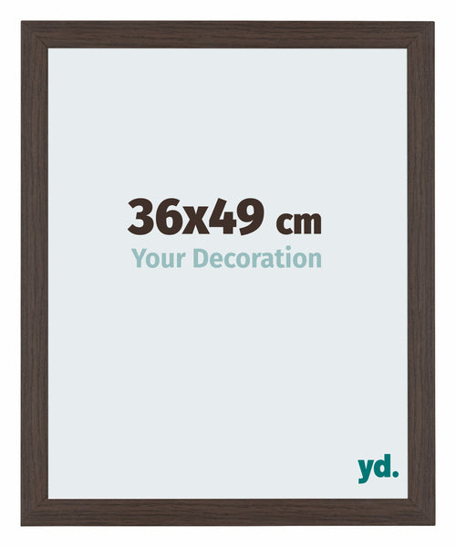 Mura MDF Bilderrahmen 36x49cm Eiche Dunkel Vorne Messe | Yourdecoration.at