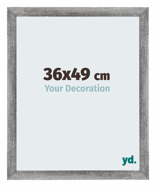 Mura MDF Bilderrahmen 36x49cm Grau Gewischt Vorne Messe | Yourdecoration.at