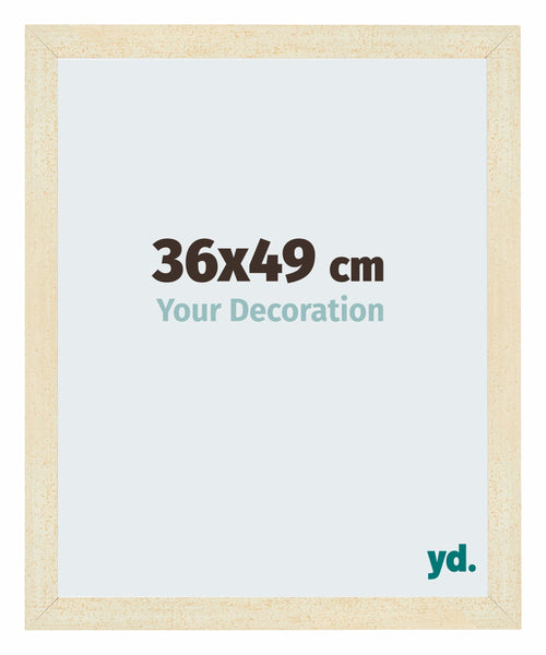 Mura MDF Bilderrahmen 36x49cm Sand Gewischt Vorne Messe | Yourdecoration.at