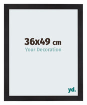 Mura MDF Bilderrahmen 36x49cm Schwarz Gemasert Vorne Messe | Yourdecoration.at