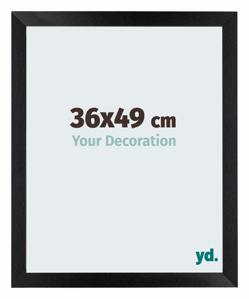 Mura MDF Bilderrahmen 36x49cm Schwarz Matt Vorne Messe | Yourdecoration.at