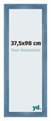 Mura MDF Bilderrahmen 37 5x98cm Hellblau Gewischt Vorne Messe | Yourdecoration.at