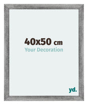 Mura MDF Bilderrahmen 40x50cm Grau Gewischt Vorne Messe | Yourdecoration.at