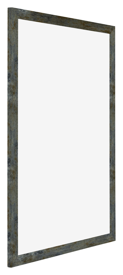 Mura MDF Bilderrahmen 42x60cm Blau Gold Meliert Vorne Schrag | Yourdecoration.at