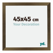 Mura MDF Bilderrahmen 45x45cm Bronze Dekor Vorne Messe | Yourdecoration.at