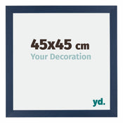 Mura MDF Bilderrahmen 45x45cm Dunkelblau Gewischt Vorne Messe | Yourdecoration.at