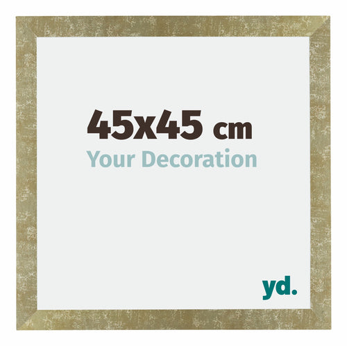 Mura MDF Bilderrahmen 45x45cm Gold Antik Vorne Messe | Yourdecoration.at