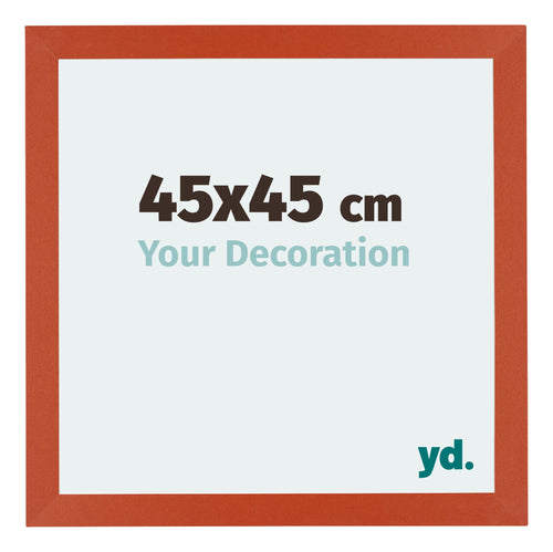 Mura MDF Bilderrahmen 45x45cm Orange Vorne Messe | Yourdecoration.at