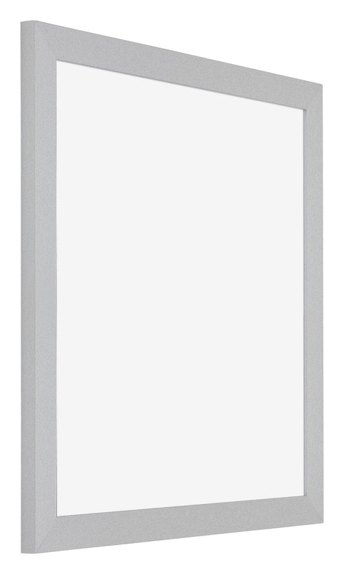 Mura MDF Bilderrahmen 45x45cm Silber Matt Vorne Schrag | Yourdecoration.at