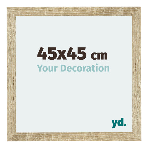 Mura MDF Bilderrahmen 45x45cm Sonoma Eiche Vorne Messe | Yourdecoration.at