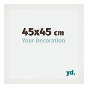 Mura MDF Bilderrahmen 45x45cm Weiss Gewischt Vorne Messe | Yourdecoration.at