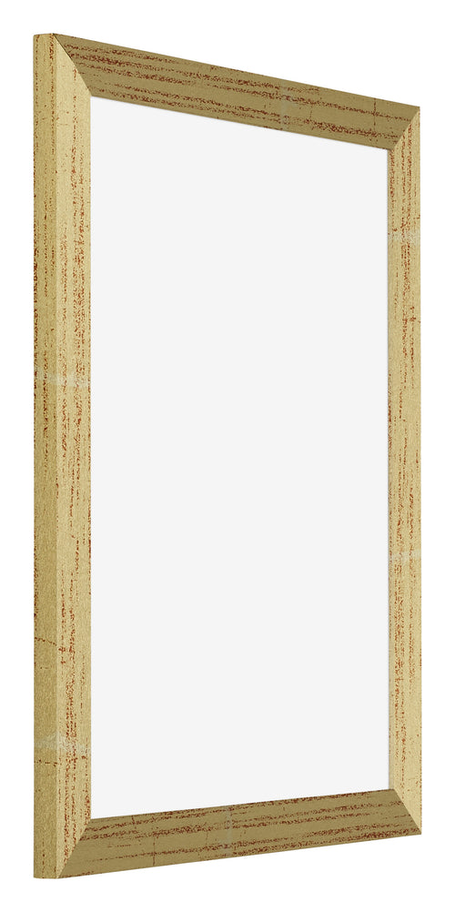 Mura MDF Bilderrahmen 45x60cm Gold Glanz Vorne Schrag | Yourdecoration.at