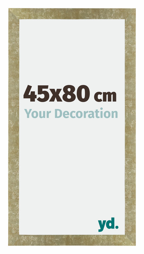 Mura MDF Bilderrahmen 45x80cm Gold Antik Vorne Messe | Yourdecoration.at