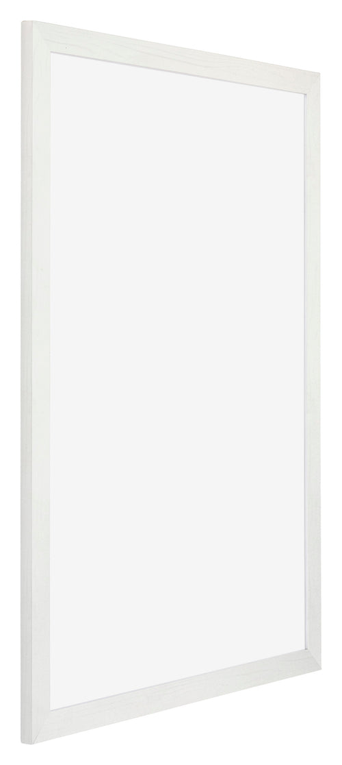 Mura MDF Bilderrahmen 48x67cm Weiss Gewischt Vorne Schrag | Yourdecoration.at