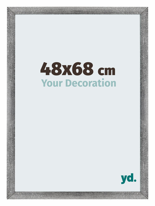 Mura MDF Bilderrahmen 48x68cm Grau Gewischt Vorne Messe | Yourdecoration.at