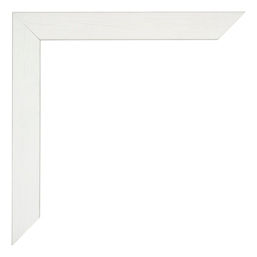 Mura MDF Bilderrahmen 48x68cm Weiss Gewischt Detail Ecke | Yourdecoration.at